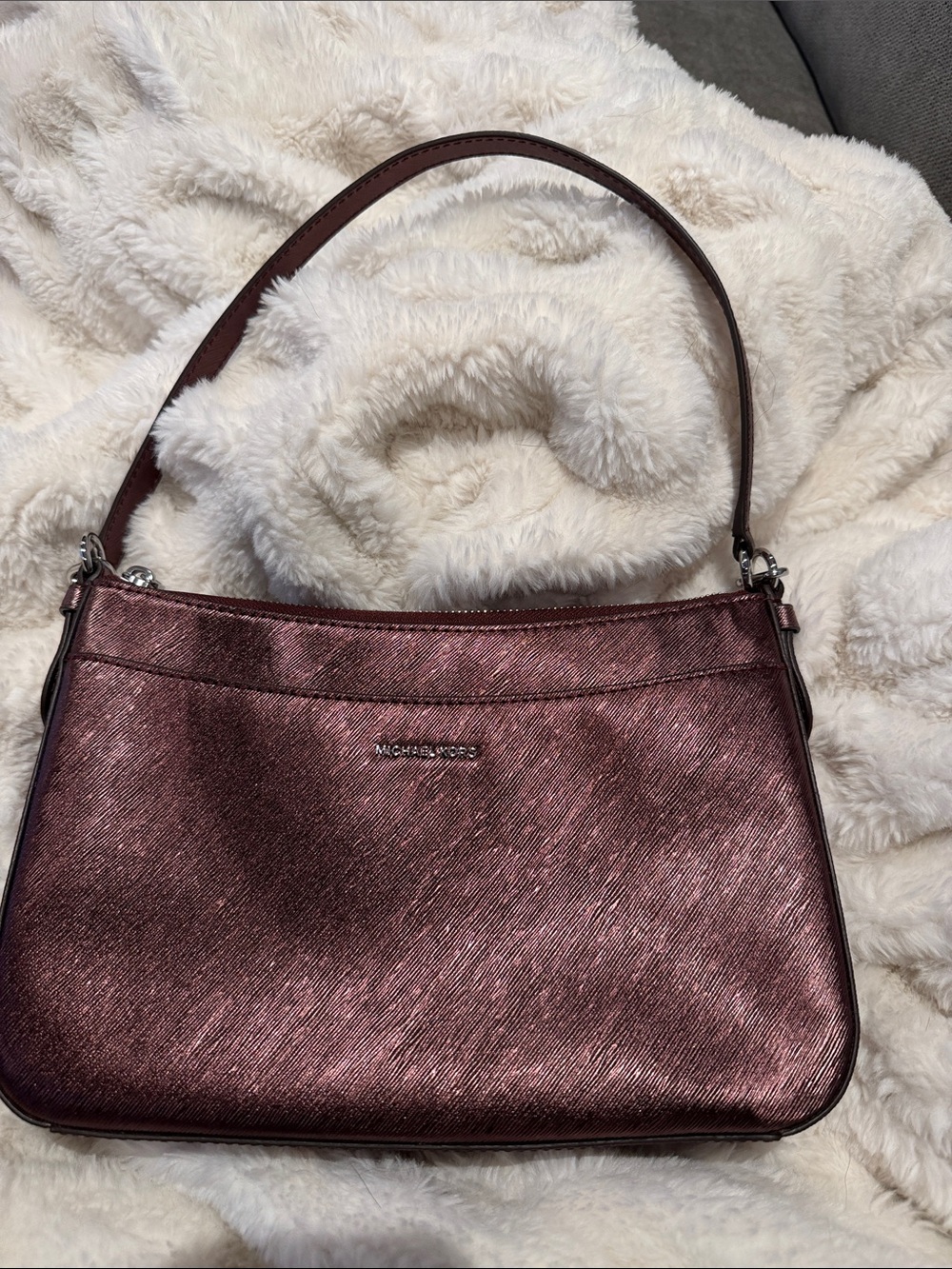Michael Kors Metallic Plum Shoulder Bag